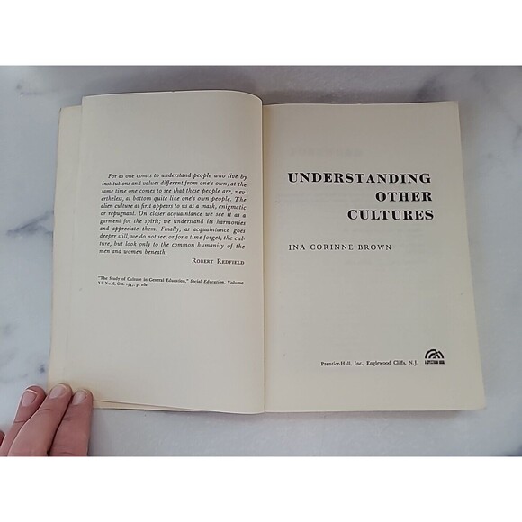 Understanding Other Cultures By Ina Corinne Brown Paperback - Picture 3 of 10